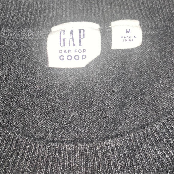 GAP M Crewneck Charcoal LOVE Graphic Sweater - Picture 5 of 7